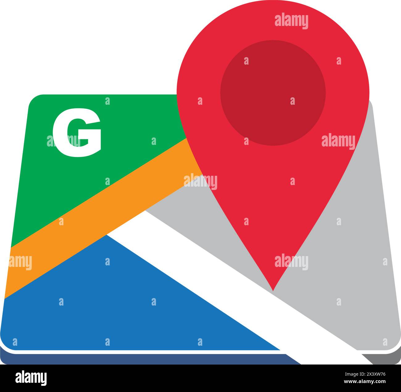 location pin on map icon logo vector design template Stock Vector Image