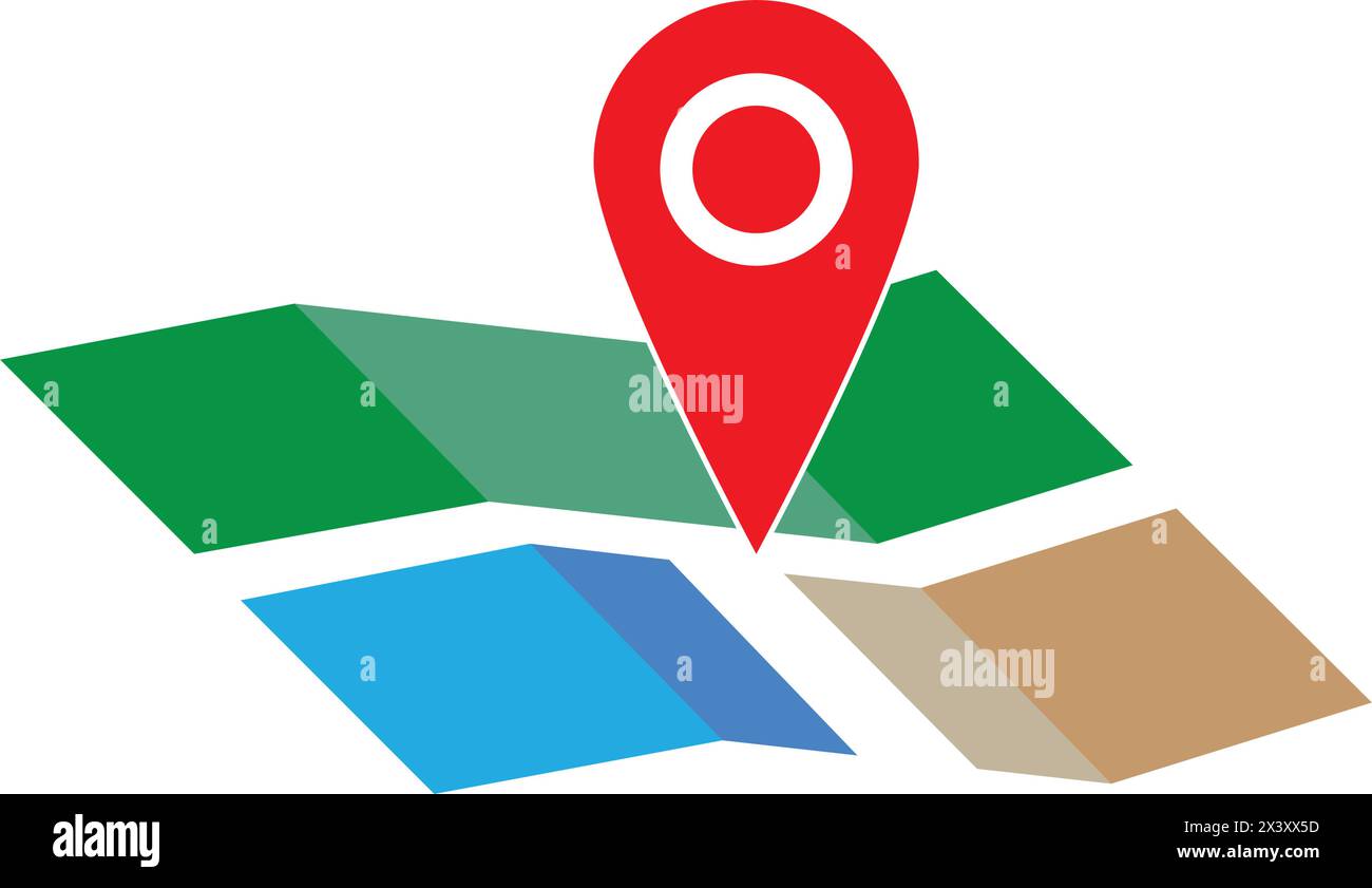 location pin on map icon logo vector design template Stock Vector Image