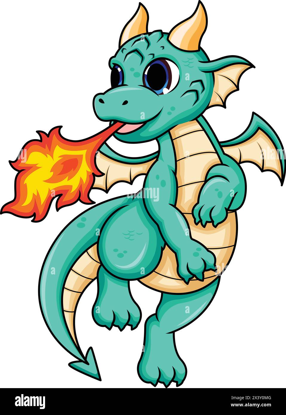 Dragon mythical breathing Stock Vector Images - Alamy