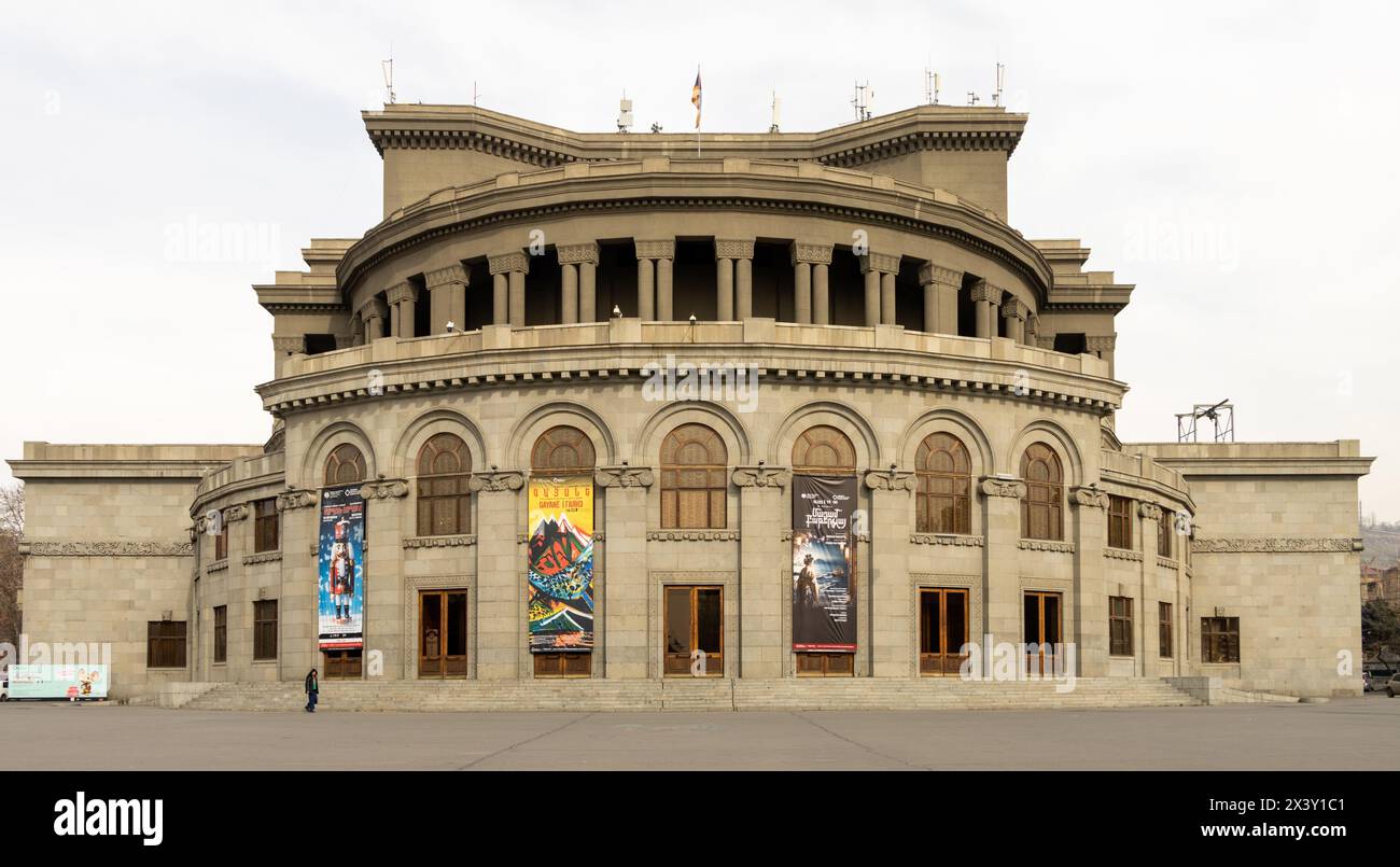 Yerevan, Armenia February 13 2024: Armenian National Opera and Ballet Theatre Stock Photo