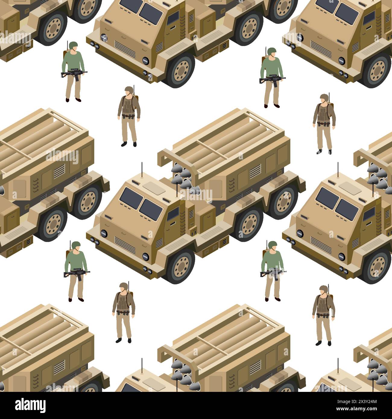 Military background army seamless pattern stock illustration backdrop Stock Vector