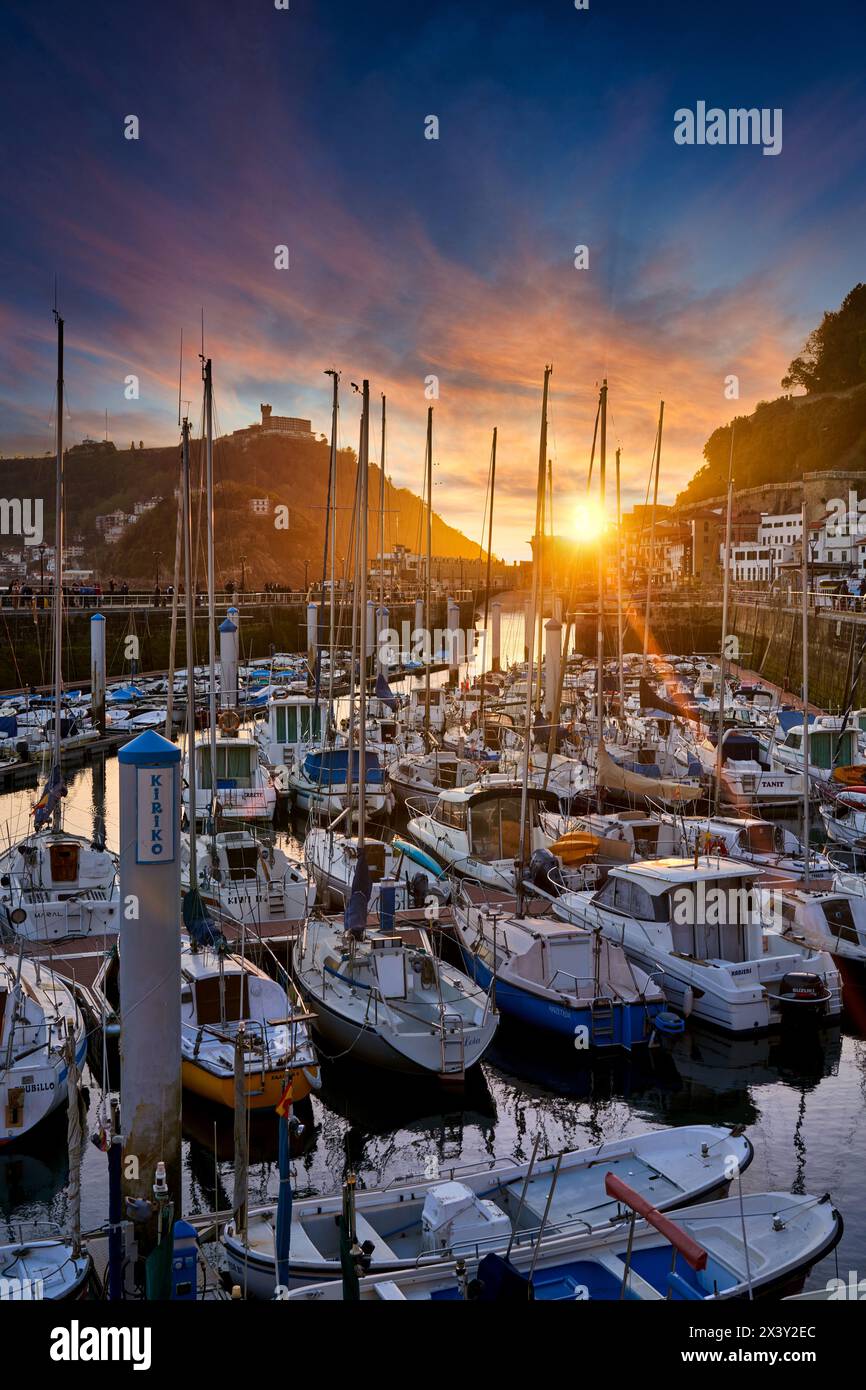 The port of San Sebastian lies at the eastern side of La Concha Bay ...