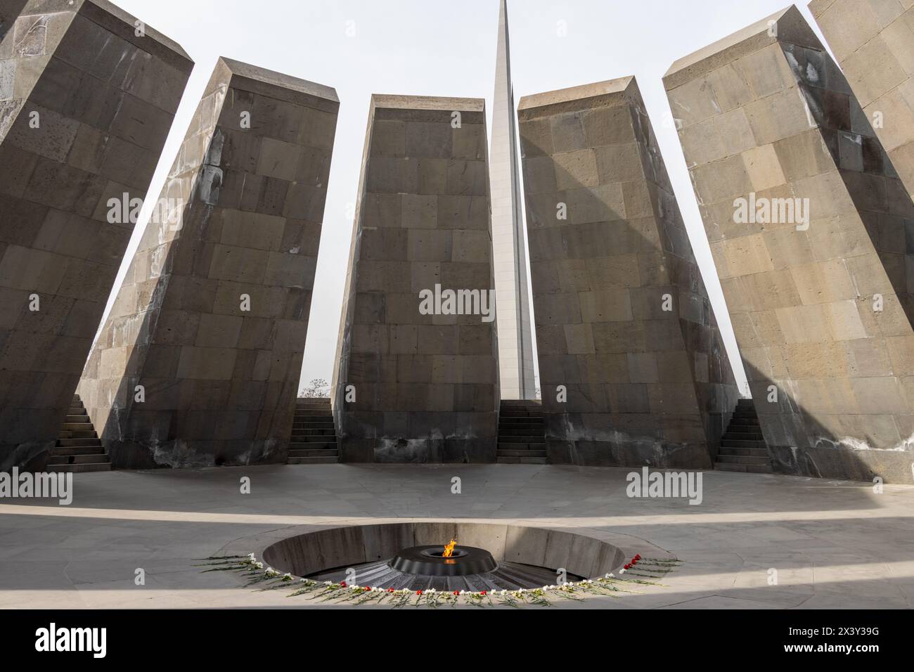 Armenian genocide memorial. It is a monument built for the Armenian genocide committed by the Ottoman Empire between 1915 and 1923 Stock Photo