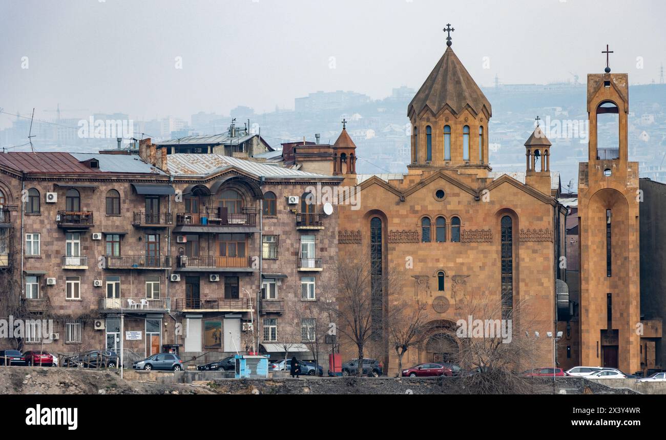 Yerevan, Armenia February 14 2024: Saint Sarkis Cathedral Church in Yerevan, Armenia Stock Photo