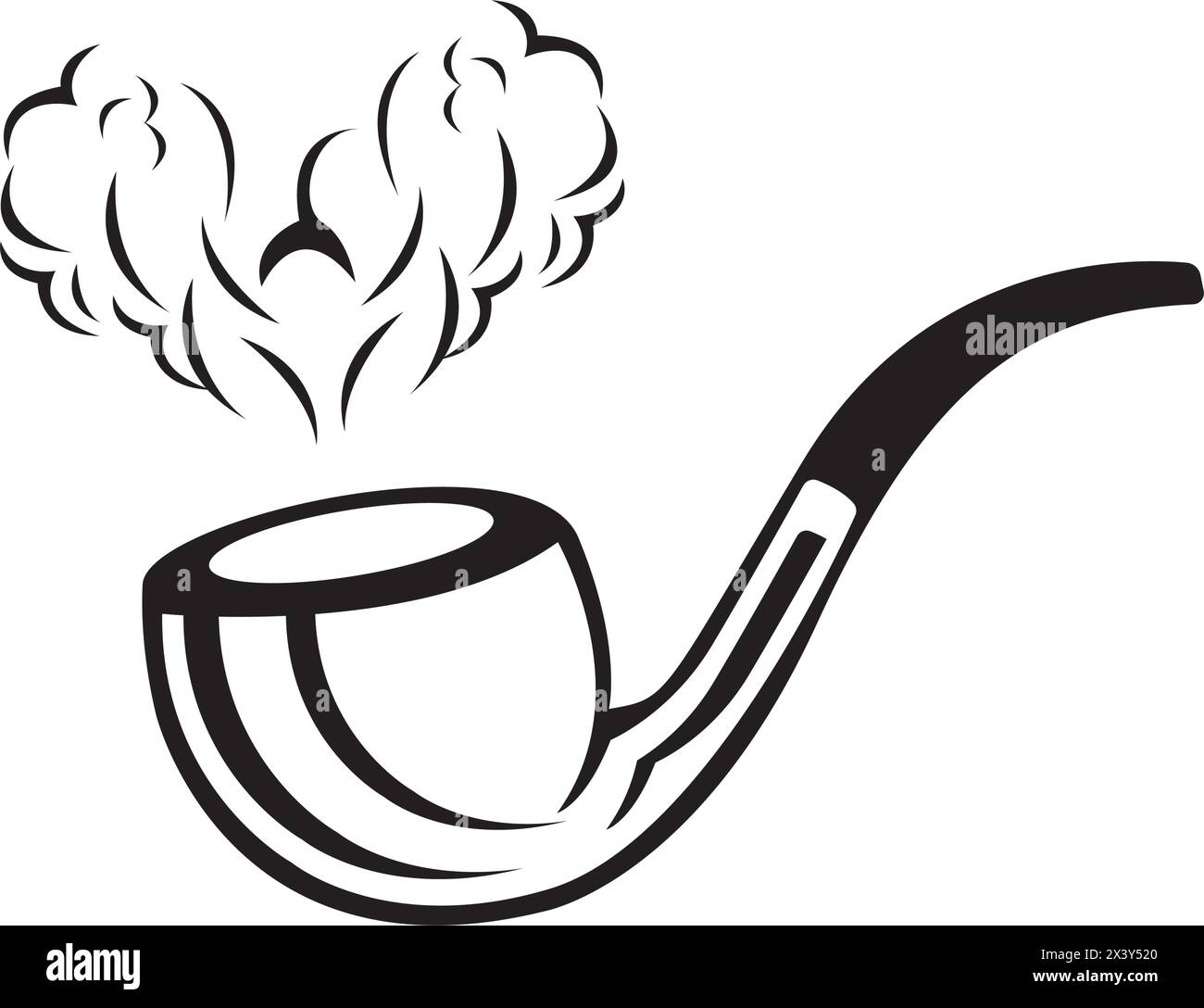 smoking pipe icon logo vector design template Stock Vector Image & Art ...