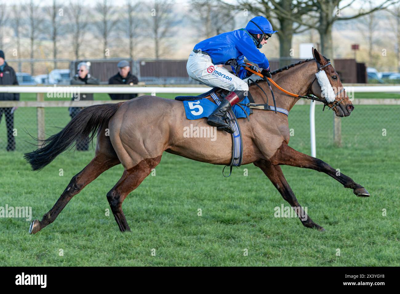 Second race at Wincanton, RacingTV handicap hurdle, Thursday, 20th January 2022 Stock Photo