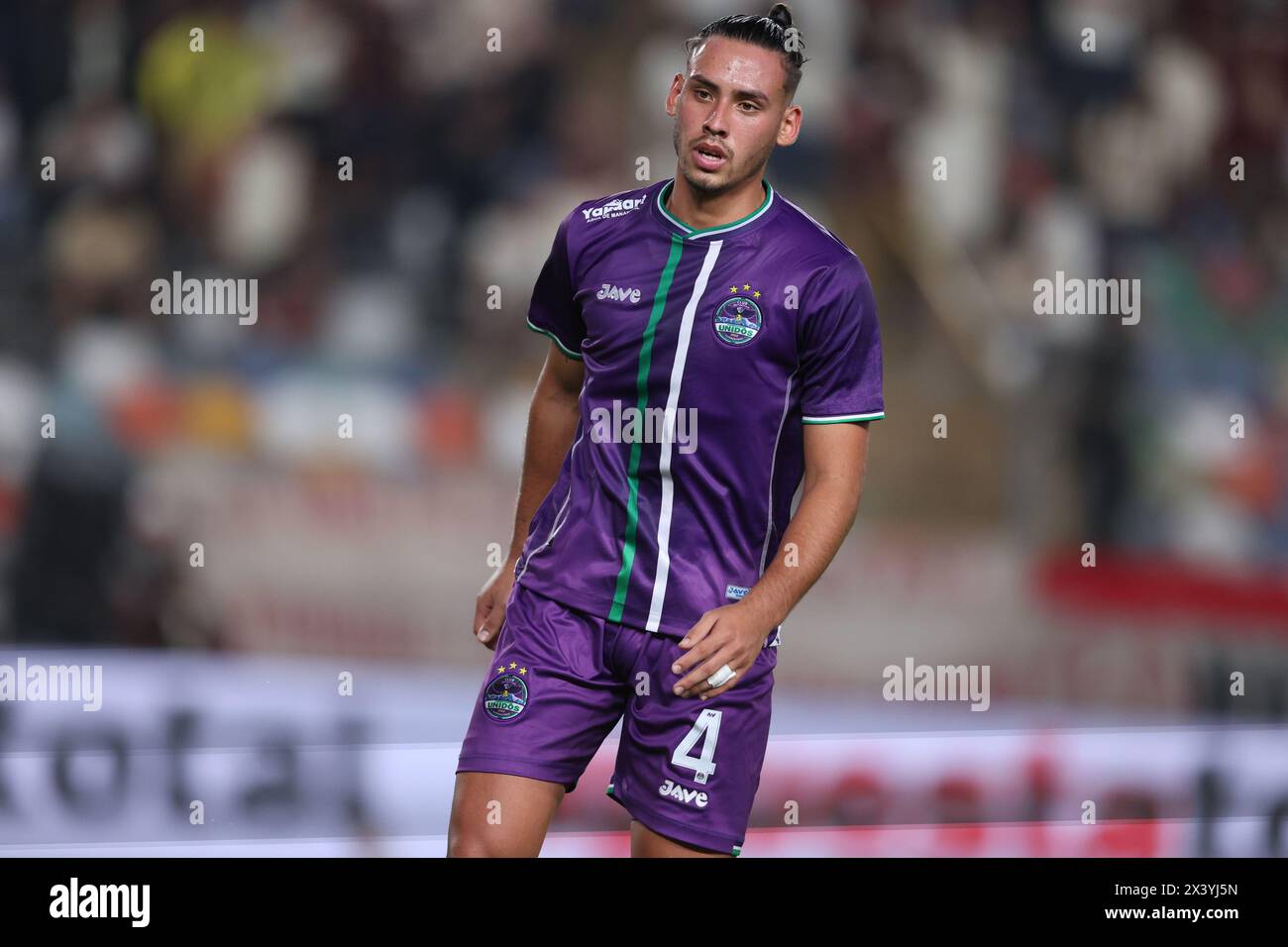 Lima, Peru. 29th Apr, 2024. Erick Noriega of Comerciantes Unidosduring the Torneo Apertura Liga 1 Apuesta Total 2024 match, date 13 between Universitario de Deportes and Comerciantes Unidos played at Monumental Stadium on April 29, 2024 in Lima, Peru. (Photo by Miguel Marruffo/PRESSINPHOTO) Credit: PRESSINPHOTO SPORTS AGENCY/Alamy Live News Stock Photo
