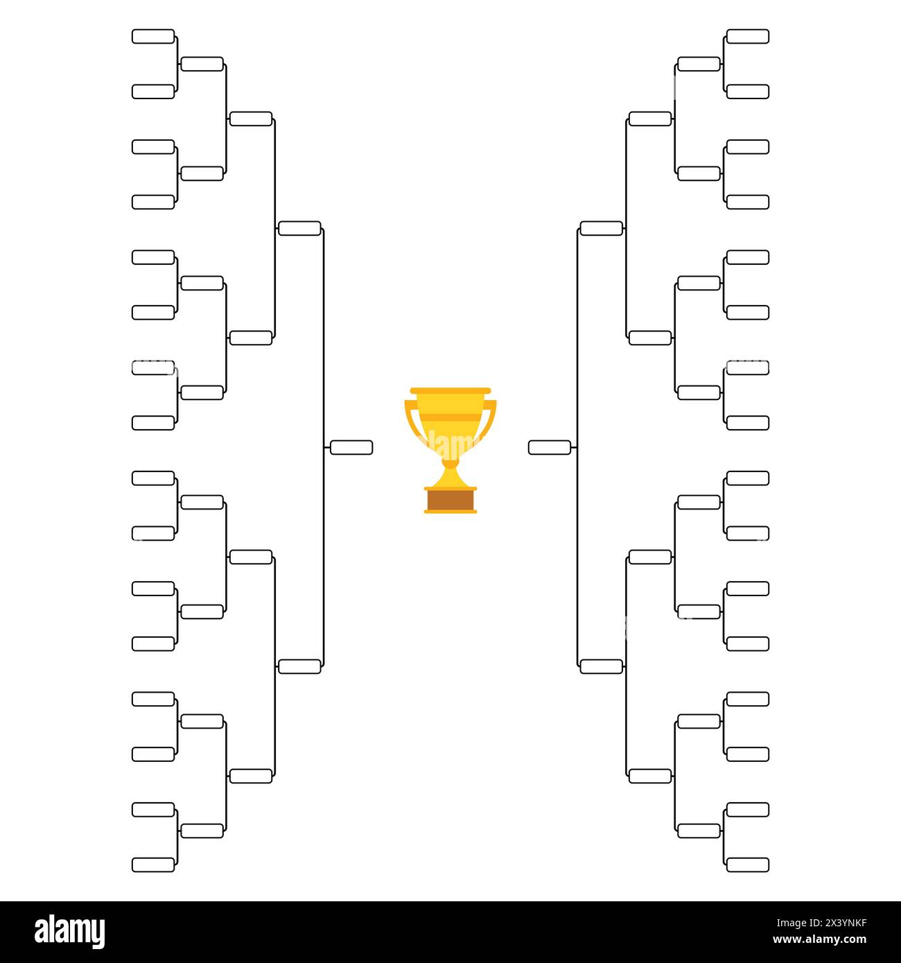 Set of Bracket sport tournament, blank elimination event sign, playoff ...