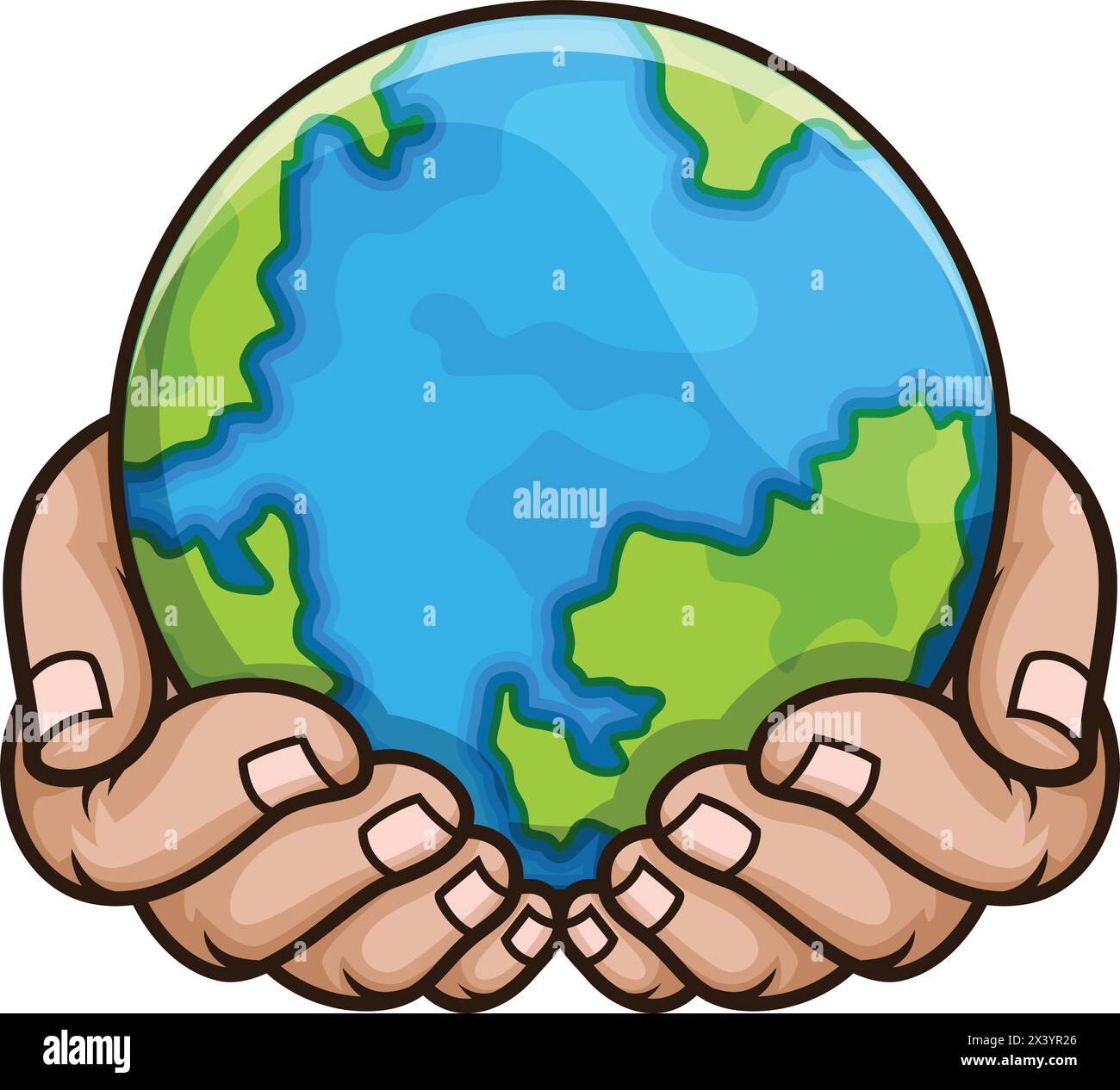 Hands holding globe clip art hi-res stock photography and images - Alamy