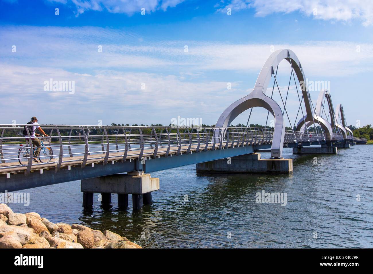 Europe, Scandinavia, Sweden.. Soelvesborg. Longest pedestrian and cycle ...