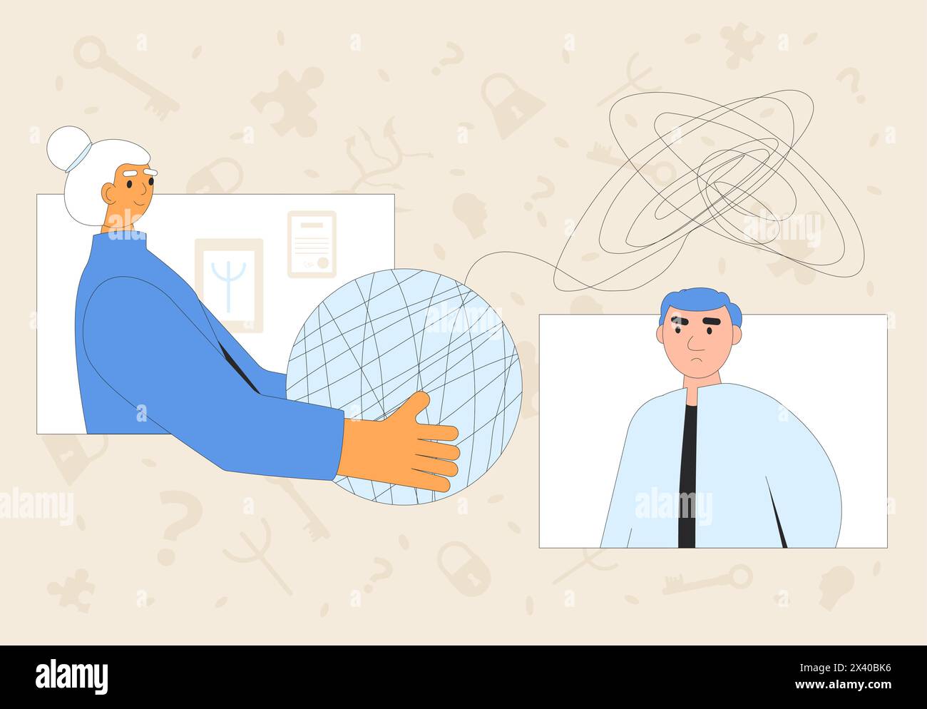 Teletherapy vector vectors hi-res stock photography and images - Alamy