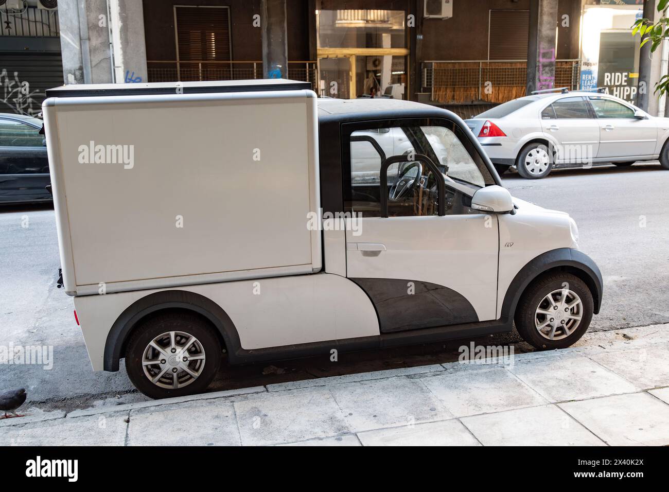 City Van, A chinese electric mini cargo van. Athens Greece. Stock Photo
