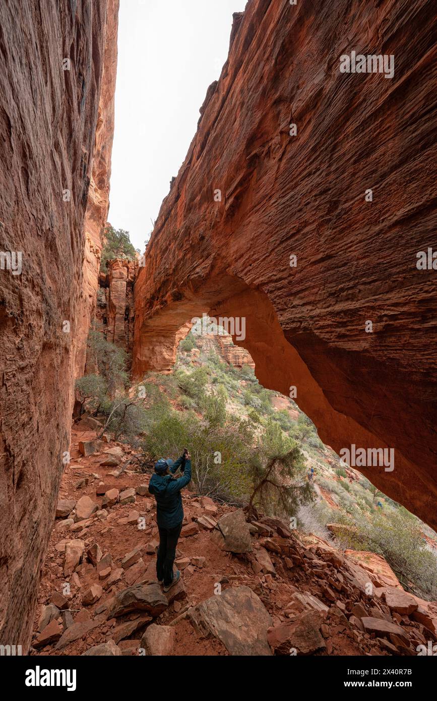 Beautiful woman hiking face hi-res stock photography and images - Alamy