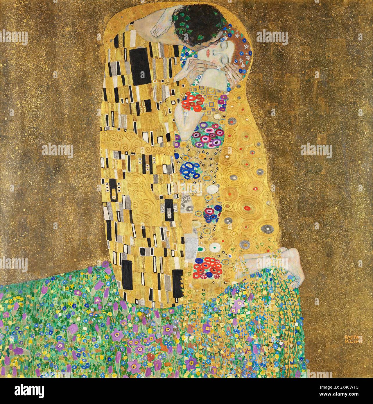 The Kiss. Gustav Klimt. 1908. Stock Photo
