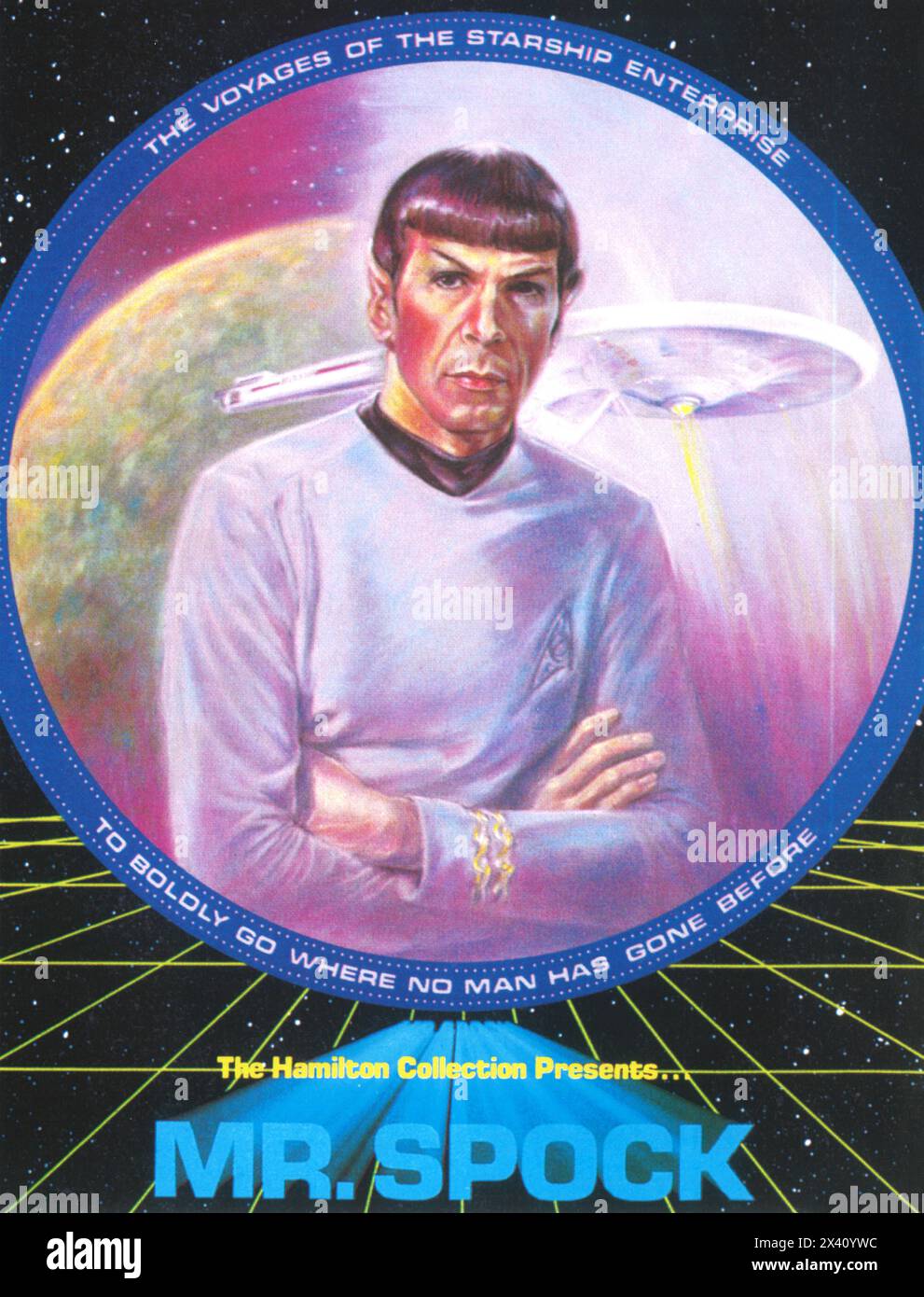 1984 The Hamilton Collection presents... Mr. Spock STAR TREK Collector Plate ad Stock Photo
