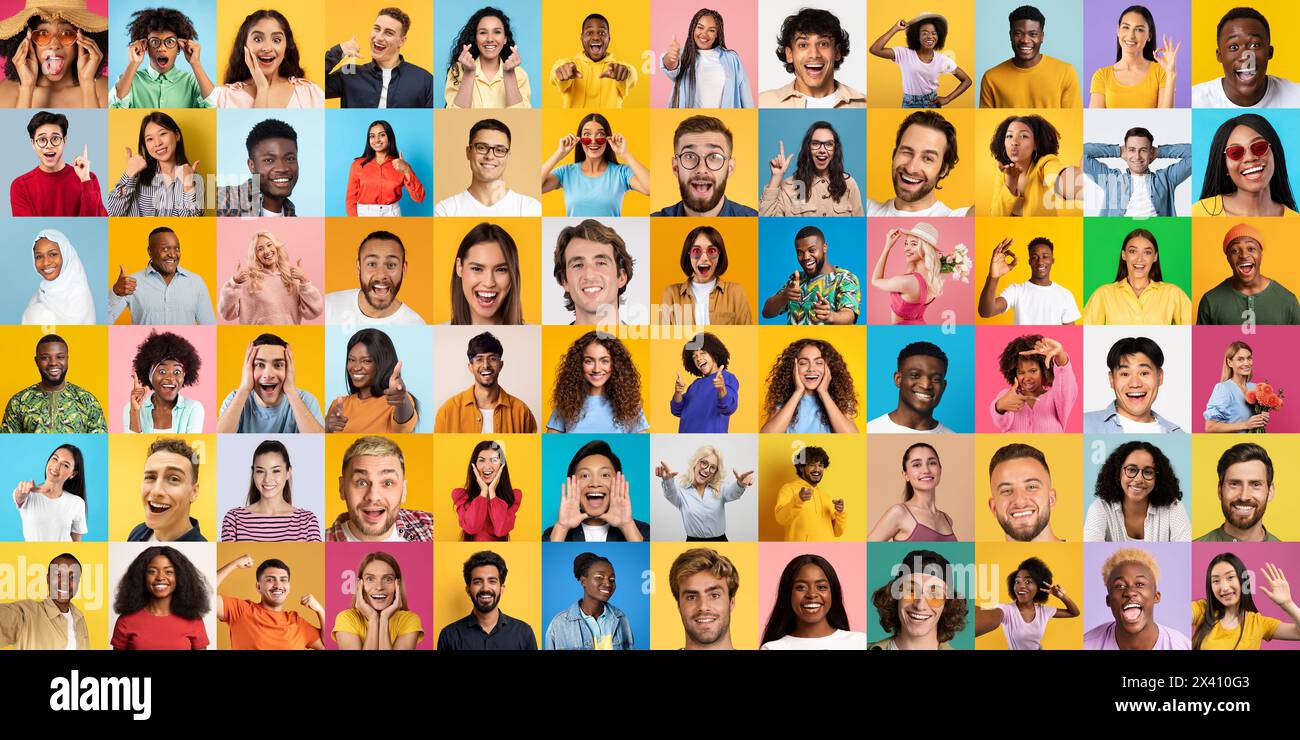 Collage of peoples faces hi-res stock photography and images - Alamy