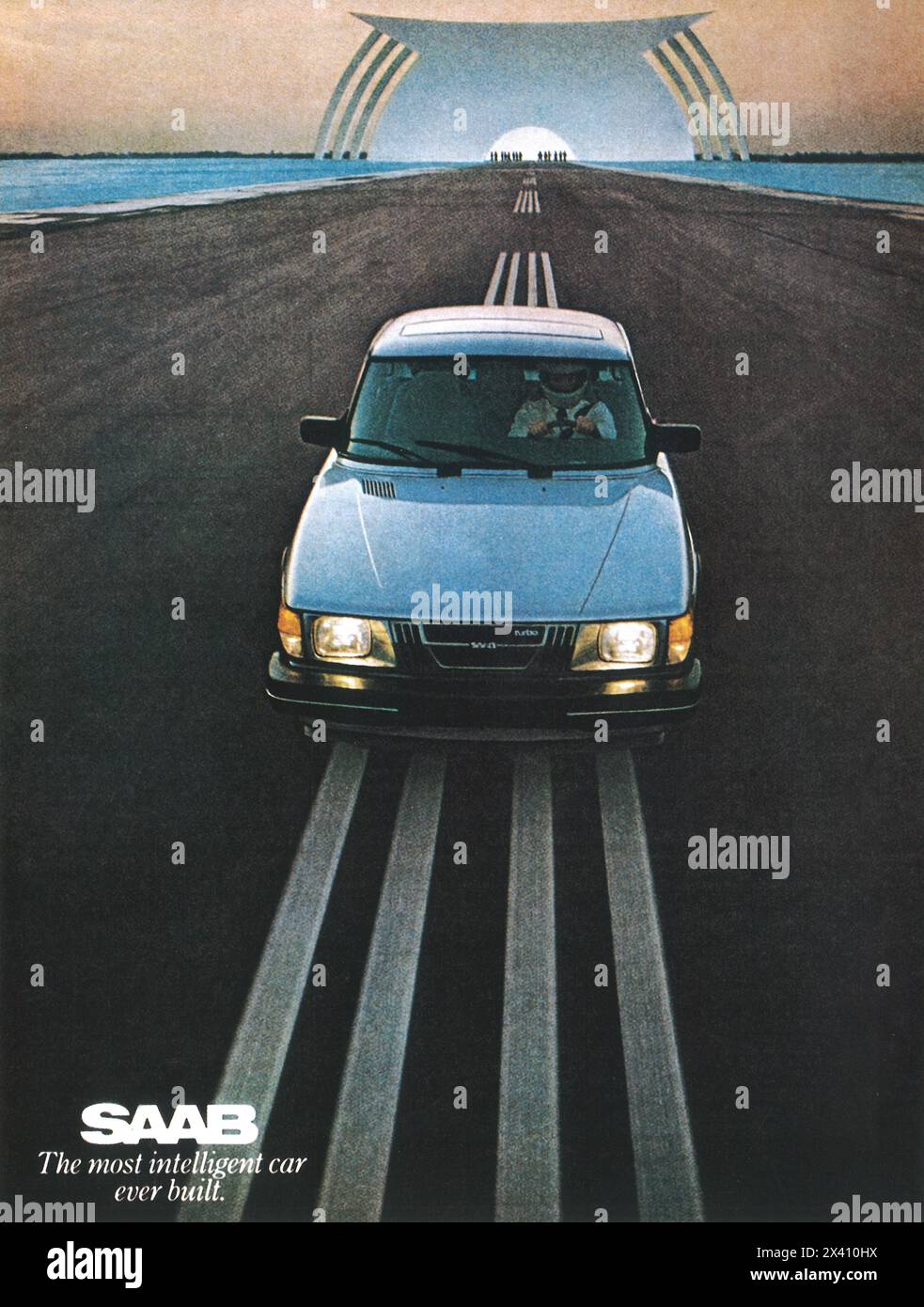 1982 Saab 900 APC Turbo car ad Stock Photo