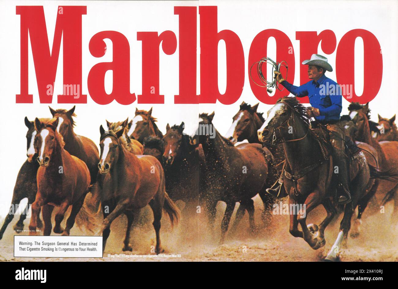 1984 Marlboro Cigarettes Ad Stock Photo