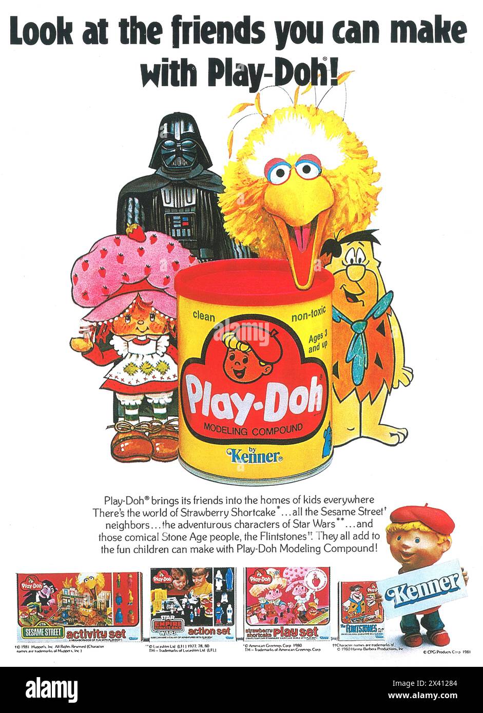 1981 Kenner Play-Doh Ad Stock Photo