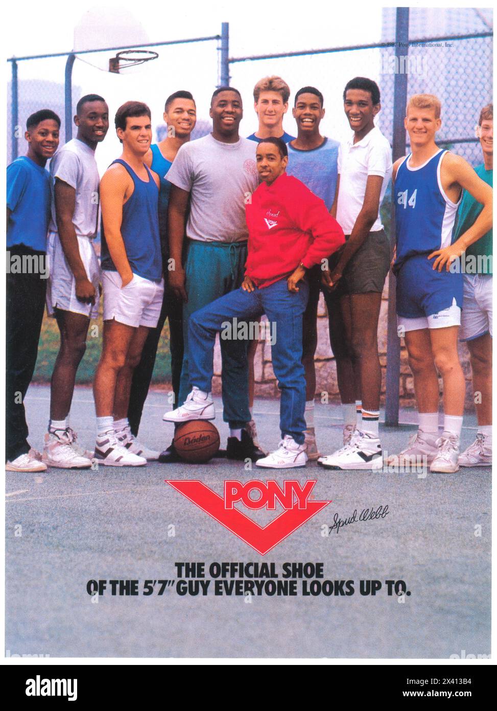 1987 "Spud b" Pony Basketball Shoes Ad Stock Photo Alamy