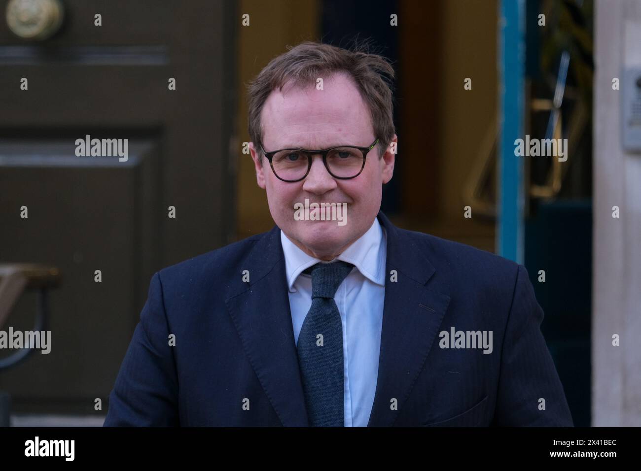 London, UK, 29th April, 2024. Minister of Security Tom Tugendhat leaves the Cabinet Office after a meeting. Credit: Eleventh Hour Photography/Alamy Live News Stock Photo