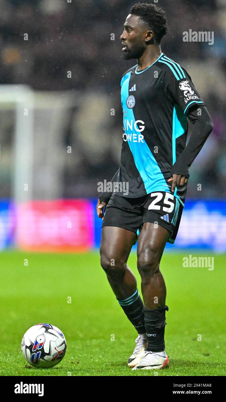 Deepdale, Preston, UK. 29th Apr, 2024. EFL Championship Football, Preston North End versus Leicester City; Wilfred Ndidi of Leicester with possession of the ball Credit: Action Plus Sports/Alamy Live News Stock Photo