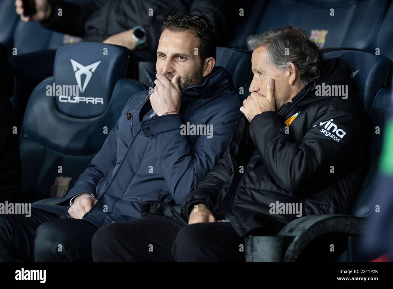 Barcelona, Spain. 29th Apr, 2024. BARCELONA, SPAIN - APRIL 29: Ruben Baraja of Valencia CF during the Liga EA Sports match between FC Barcelona and Valencia CF at the Estadi Olimpic Lluis Companys on April 29, 2024 in Barcelona, Spain Credit: DAX Images/Alamy Live News Stock Photo