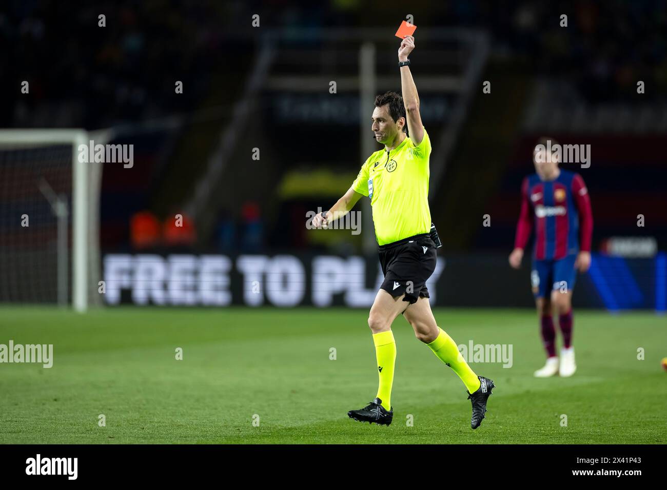 Barcelona, Spain. 29th Apr, 2024. BARCELONA, SPAIN - APRIL 29: Referee Ricardo de Burgos Bengoetxea during the Liga EA Sports match between FC Barcelona and Valencia CF at the Estadi Olimpic Lluis Companys on April 29, 2024 in Barcelona, Spain Credit: DAX Images/Alamy Live News Stock Photo