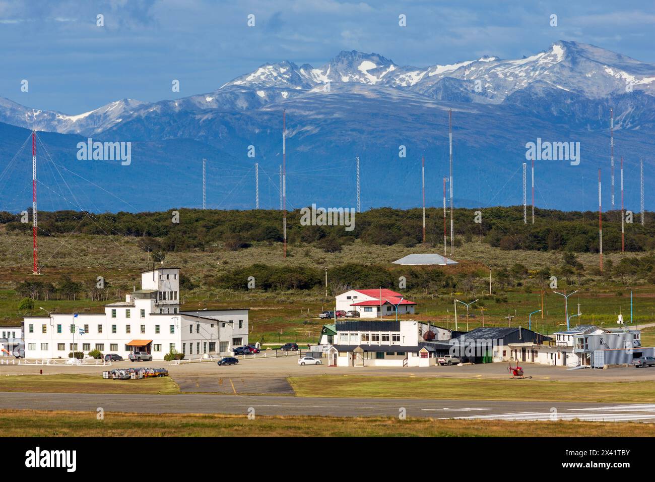 Ushuaia Airport, Tierra del Fuego, Argentina, South America Stock Photo