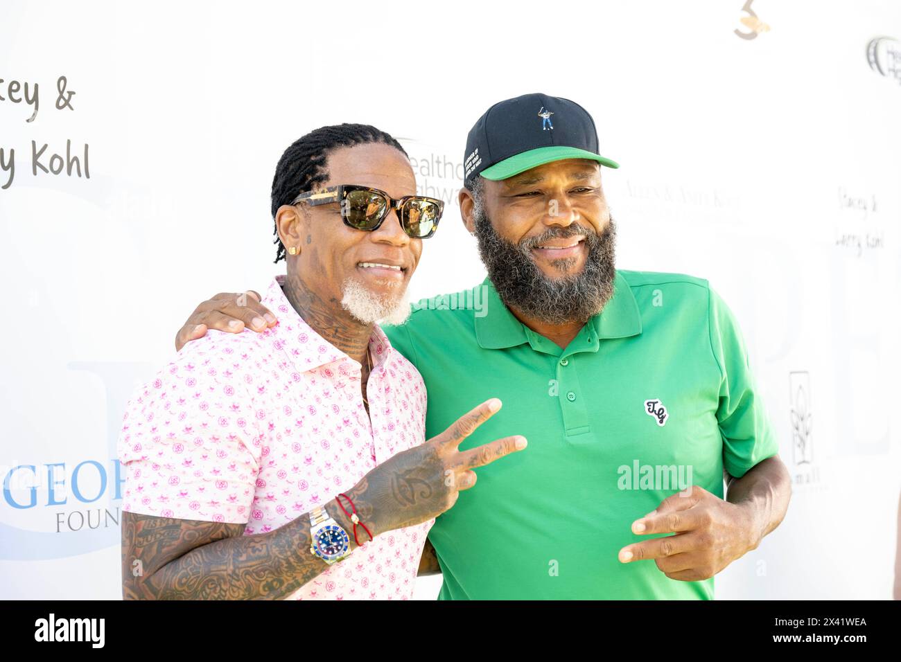 Los Angeles, USA. 29th Apr, 2024. Actor and Comedian Darryl Lynn Hughley, Actor Anthony Anderson attend 17th George Lopez Celebrity Golf Classic at Lakeside Golf Club, Los Angeles, CA, April 29th, 2024 Credit: Eugene Powers/Alamy Live News Stock Photo