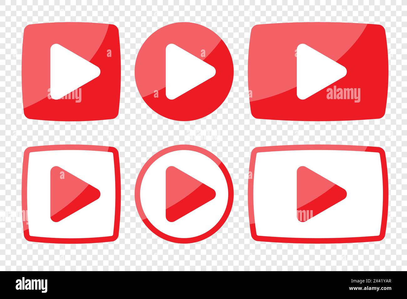 Play button icon vector. Music video start sign Stock Vector Image ...