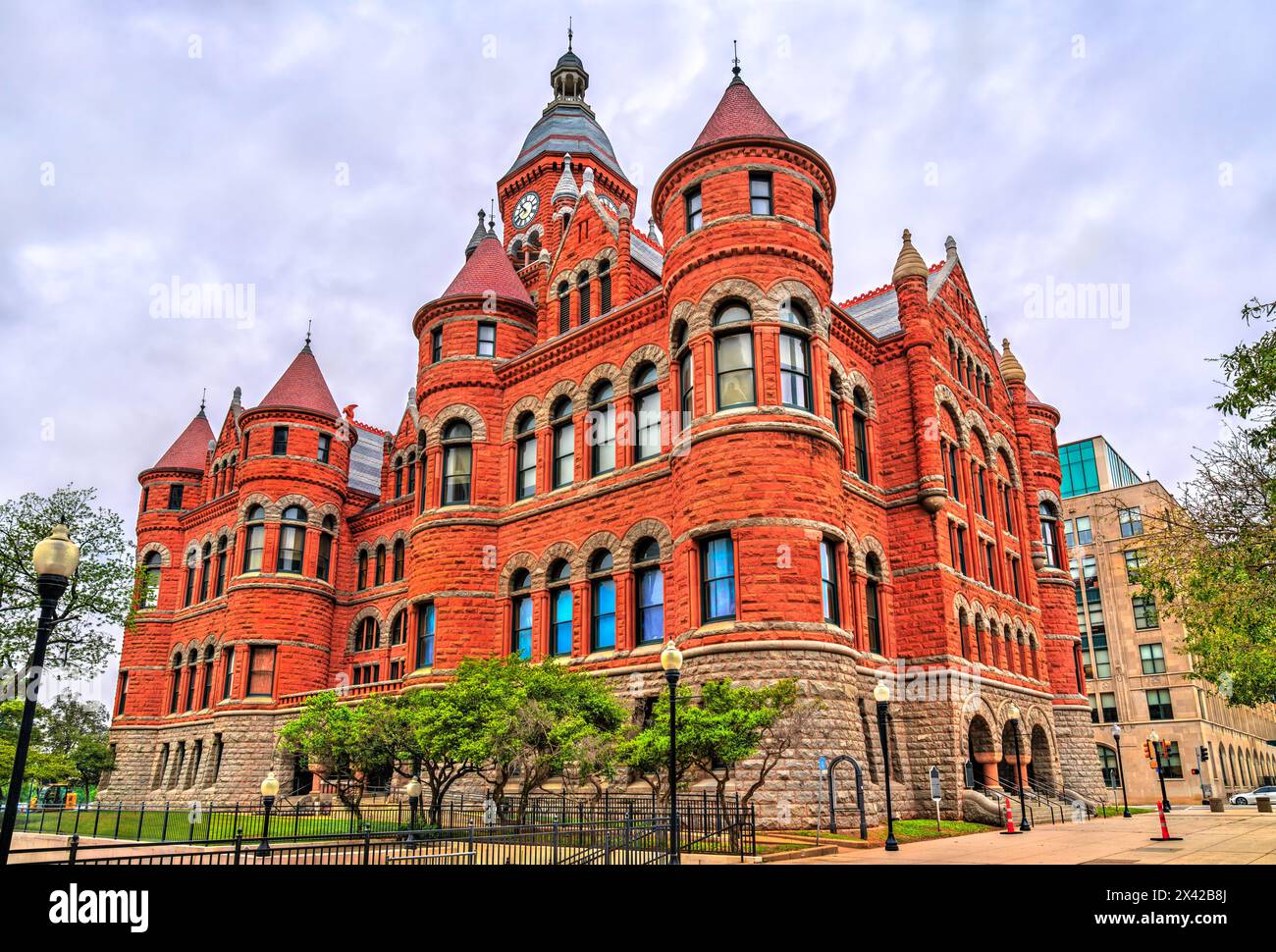 Old Red Courthouse Museum in Dallas - Texas, United States Stock Photo ...