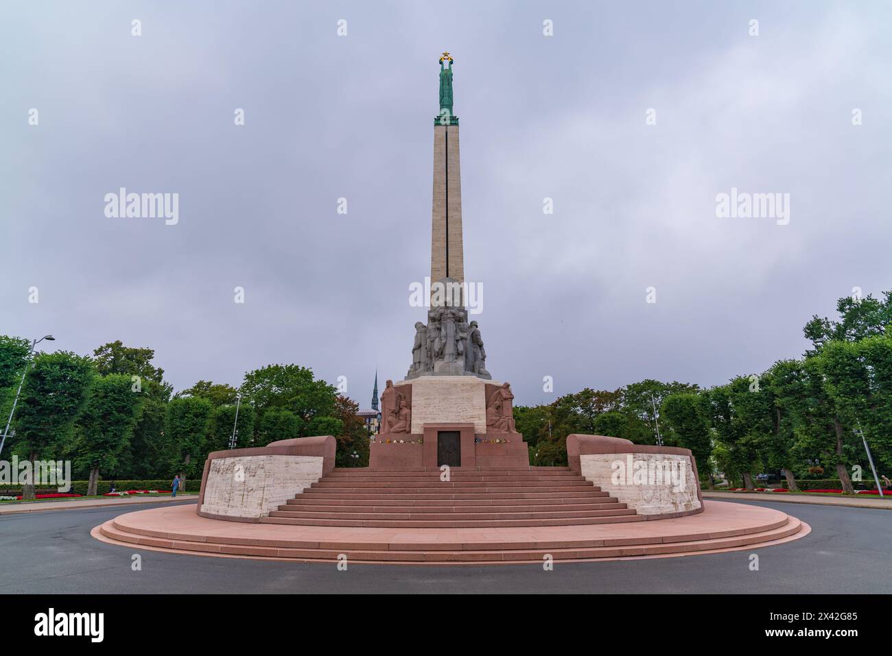 The Freedom Monument in Riga, Latvia Stock Photo