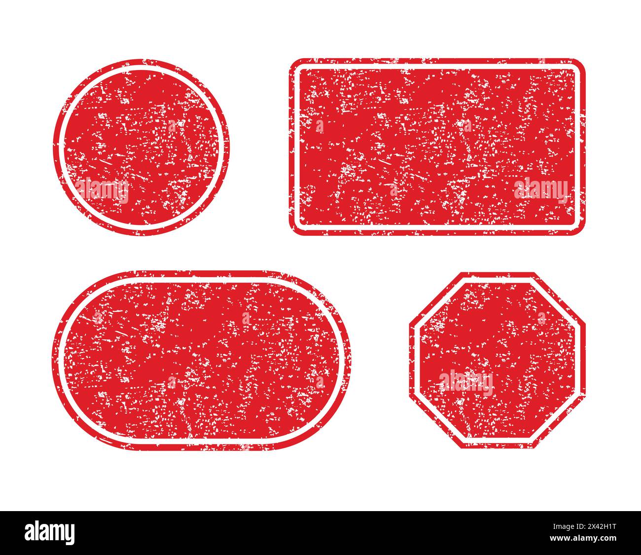 A set of empty stamps - stock vector. Stock Vector