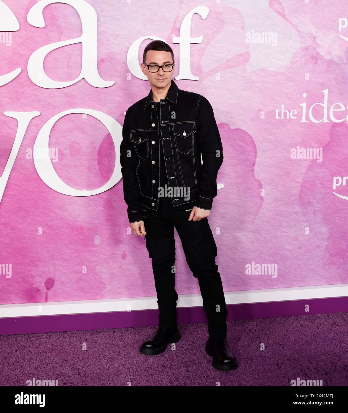 New York, United States. 29th Apr, 2024. Christian Siriano arrives on the red carpet at the Prime Video's 'The Idea Of You' New York premiere at Jazz at Lincoln Center on Monday, April 29, 2024 in New York City. Photo by John Angelillo/UPI Credit: UPI/Alamy Live News Stock Photo