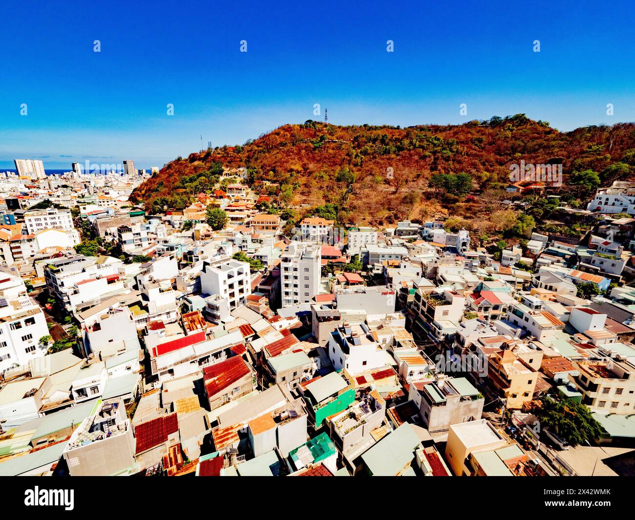 Aerial view developing countries Vung Tau Vietnam Southeast Asia Stock Photo