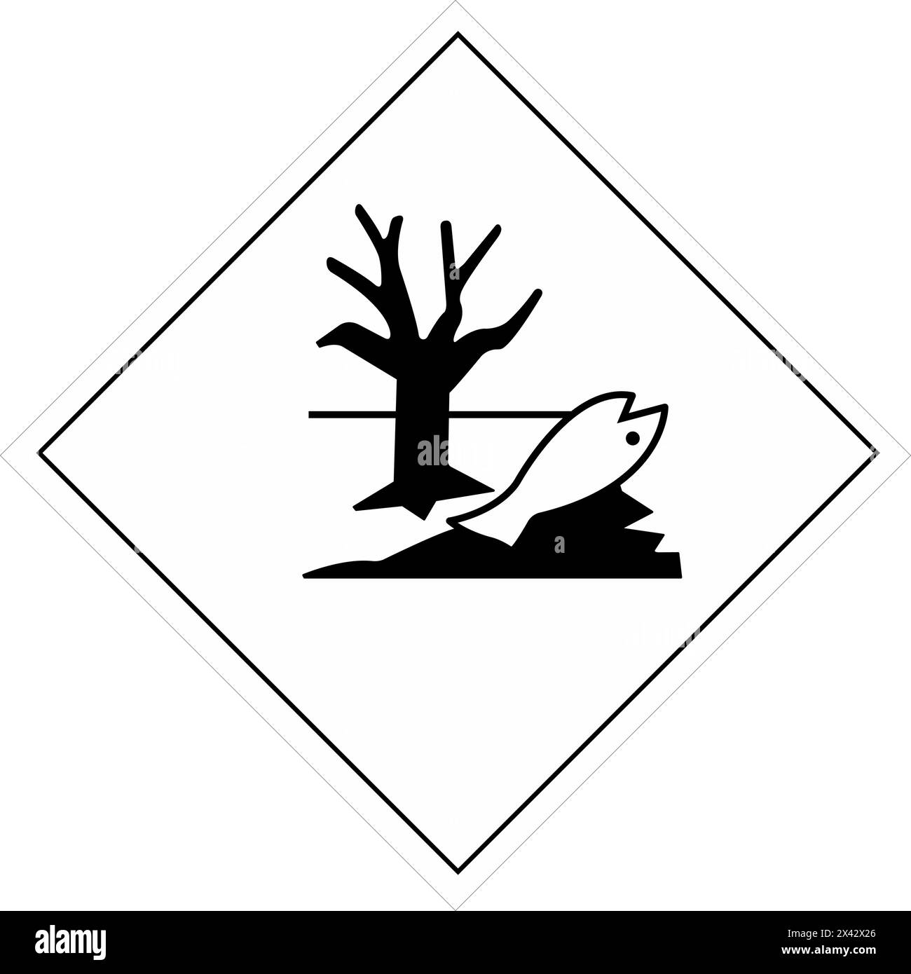 Hazardous HAZMAT Material Label IATA Transportation Environmentally
