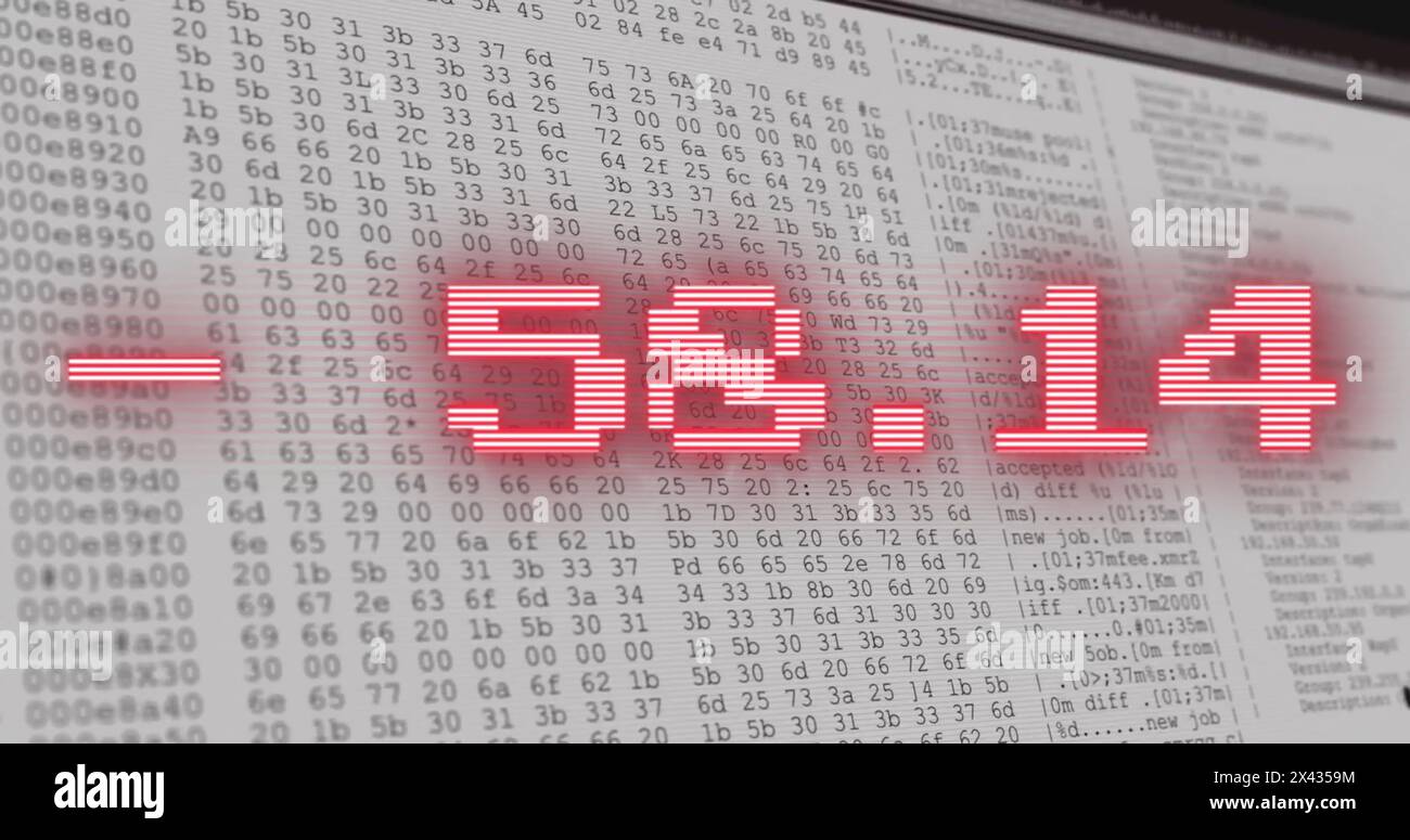 Image of financial data processing over screen Stock Photo