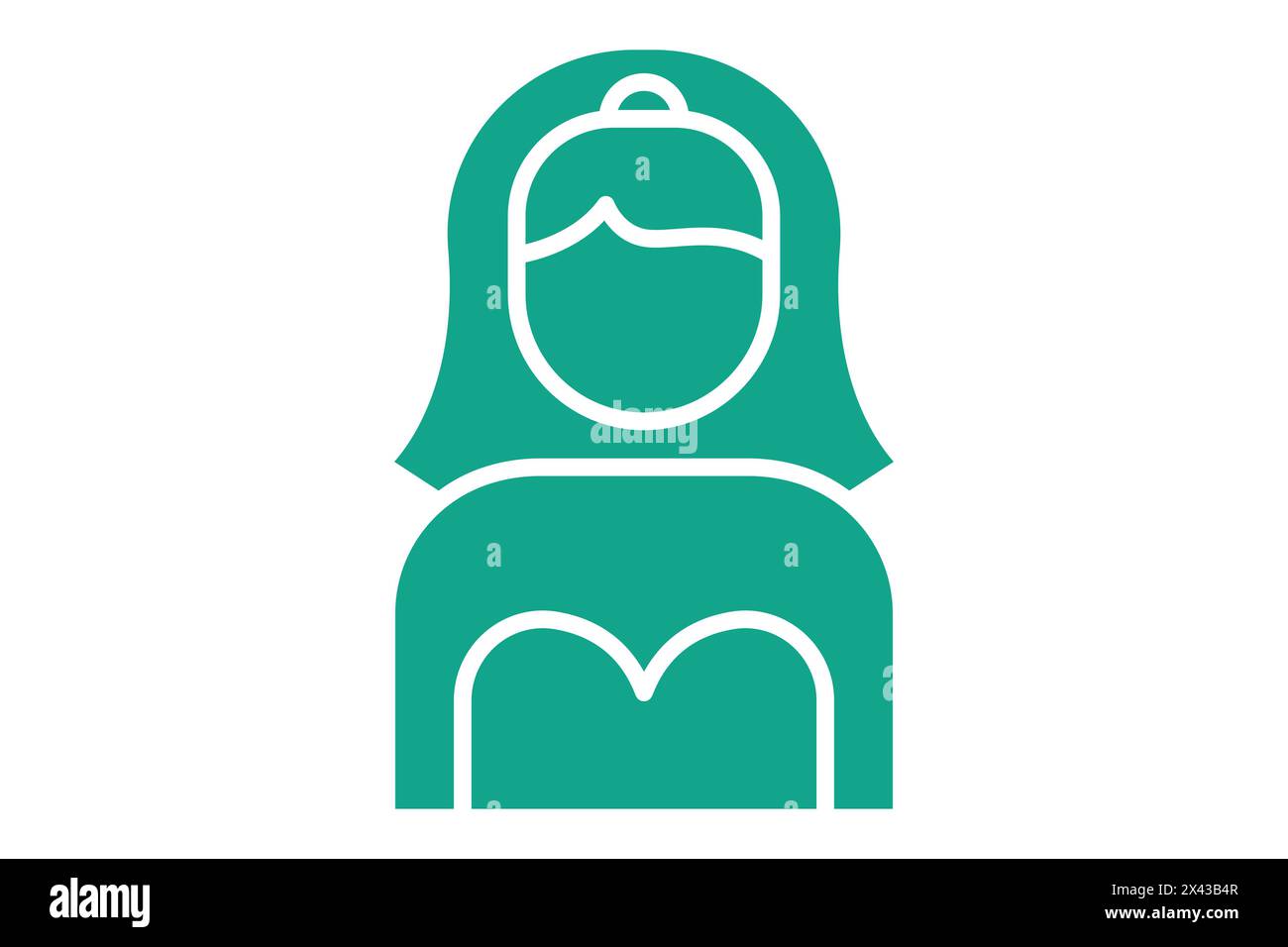 bride icon. icon related to wedding. solid icon style. wedding element illustration Stock Vector