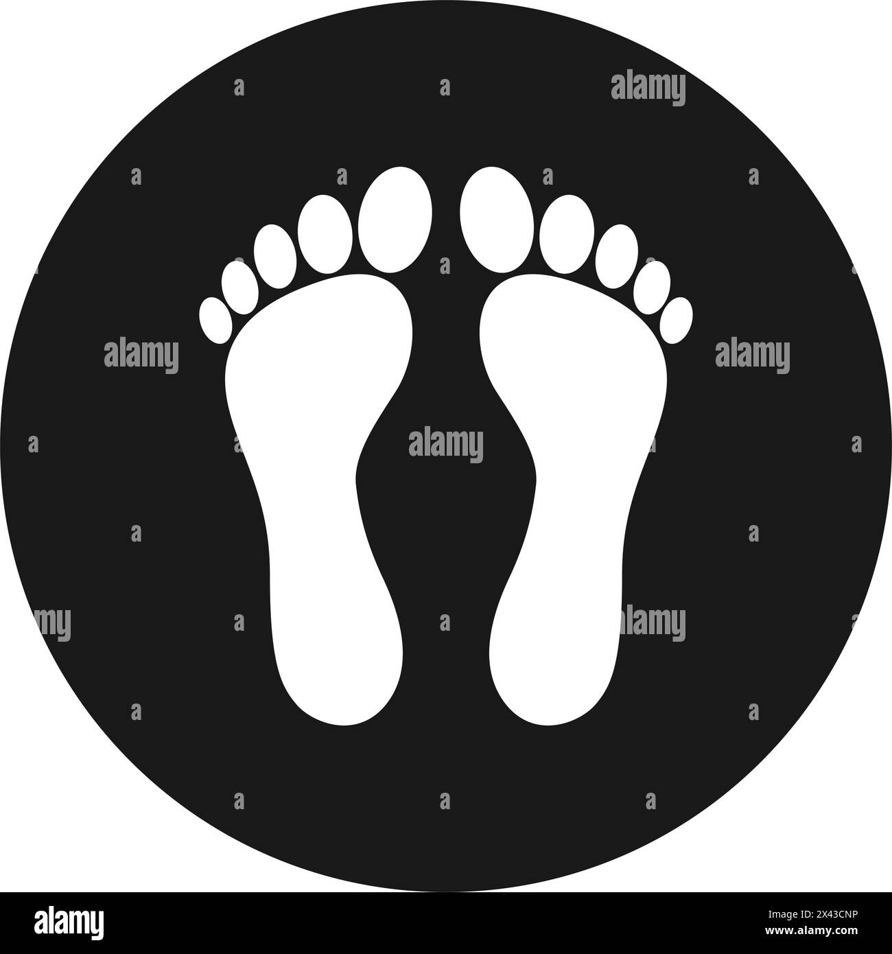 human footprint logo vector illustration design Stock Vector