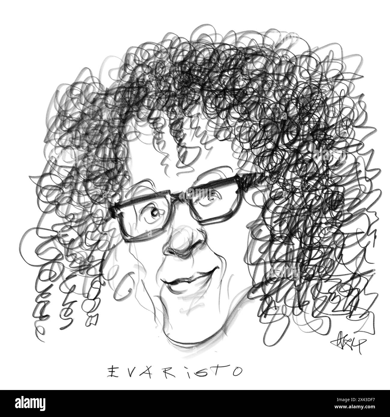 Portrait of the Author Evariosto Stock Photo