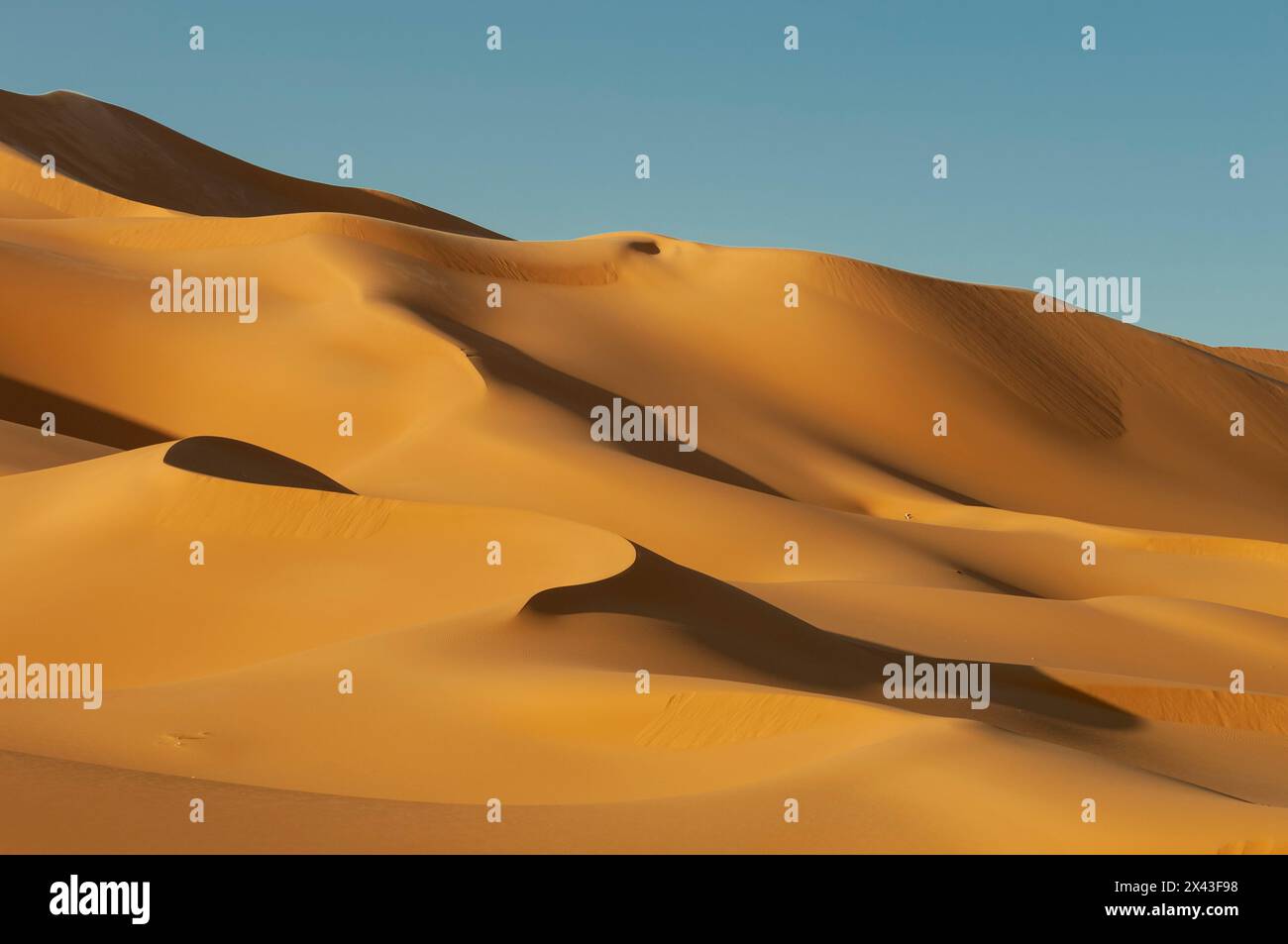 Sand dunes in the Erg Awbari. Fezzan, Libya Stock Photo