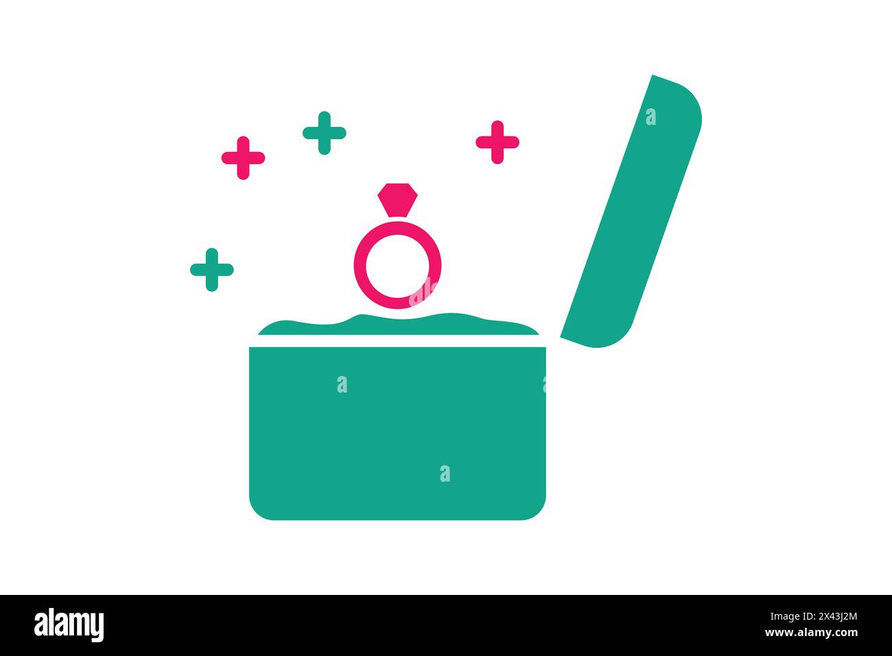 wedding ring icon. solid icon style. wedding element illustration Stock Vector