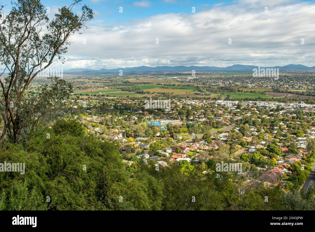 View from Oxley Lookout, Tamworth, NSW, Australia Stock Photo