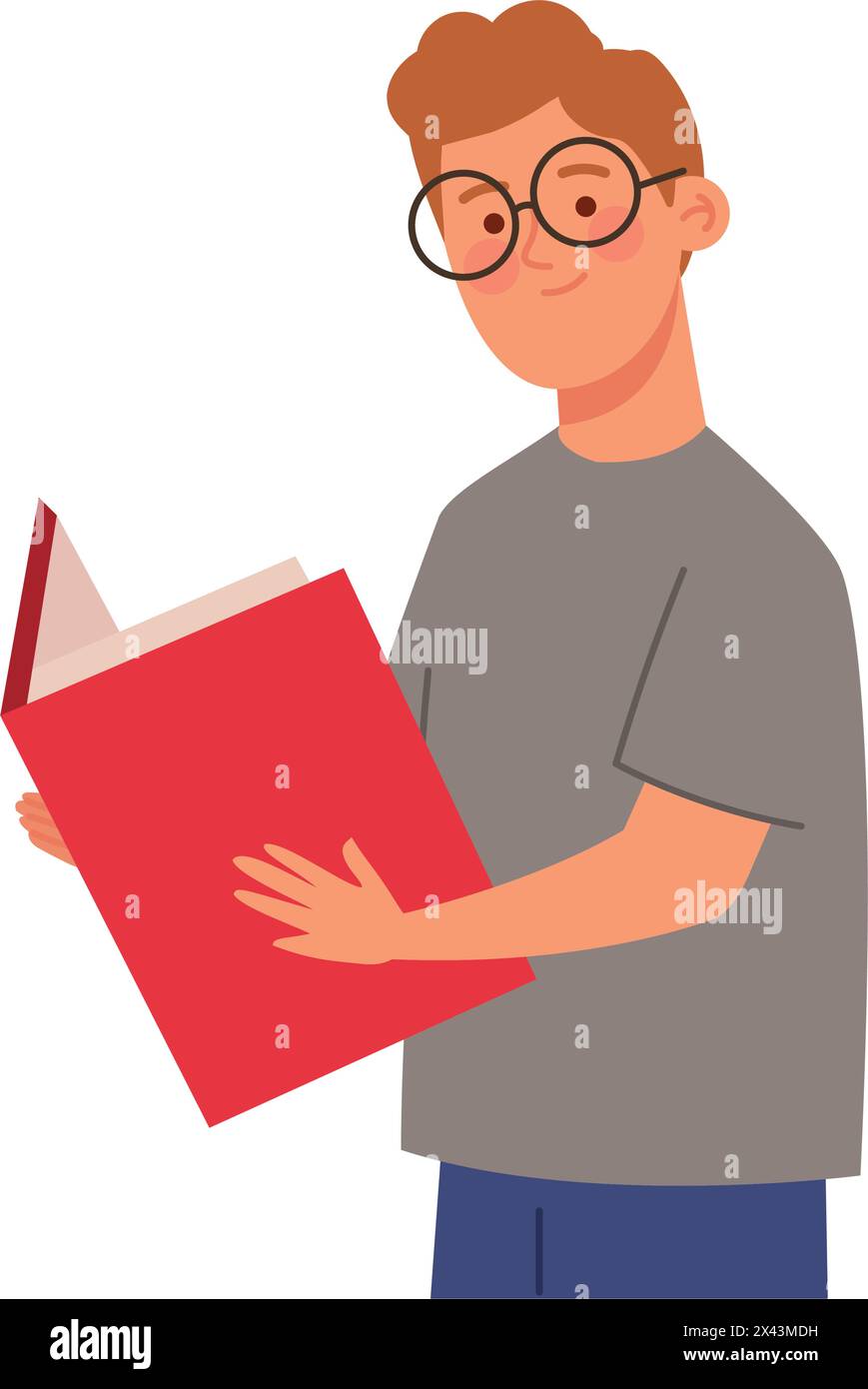 reader holding a book Stock Vector Image & Art - Alamy