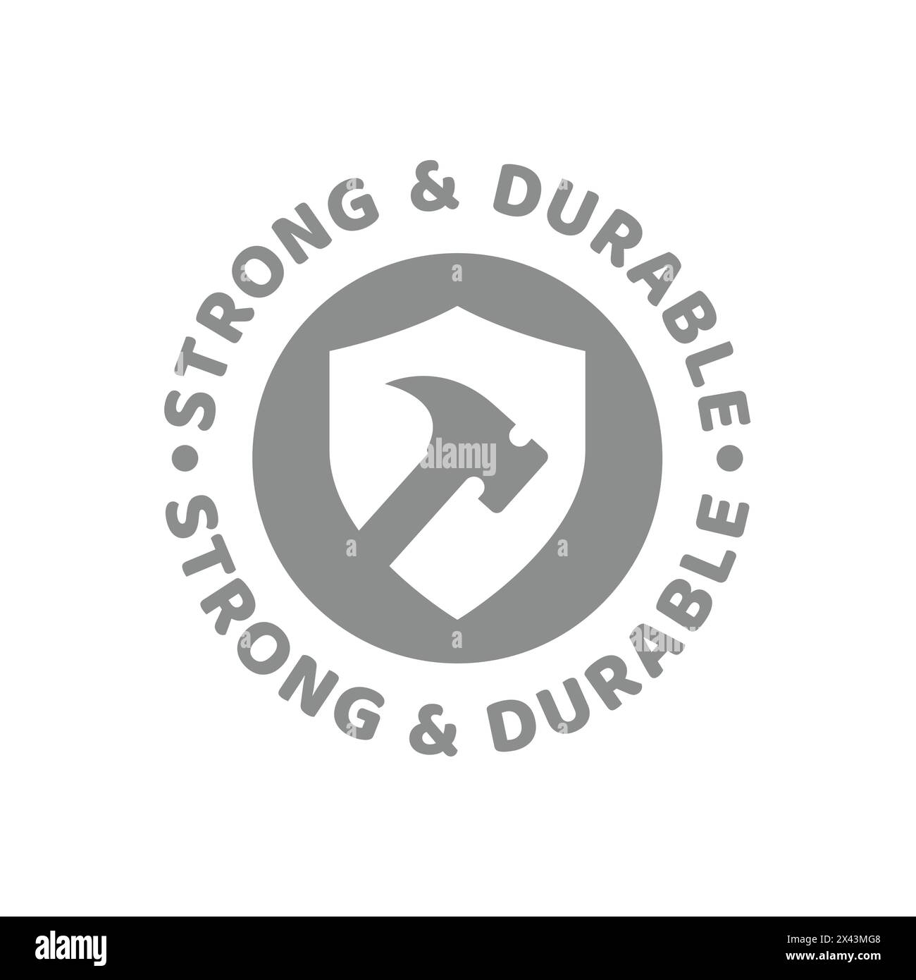 Strong and durable vector label. Material feature badge Stock Vector ...