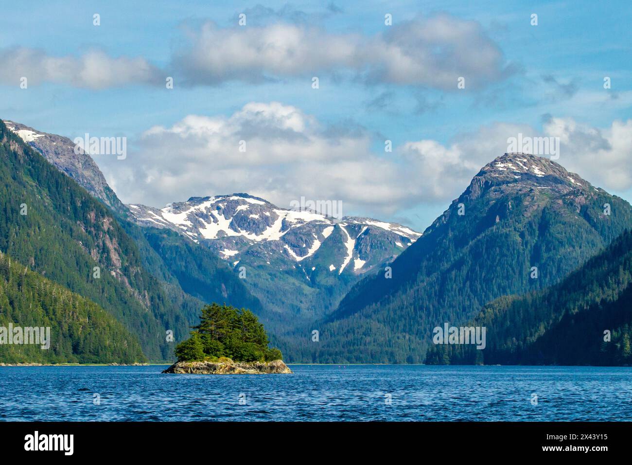USA Alaska Tongass National Forest Landscape With Mountain And USA Alaska Tongass National Forest Landscape With Mountain And