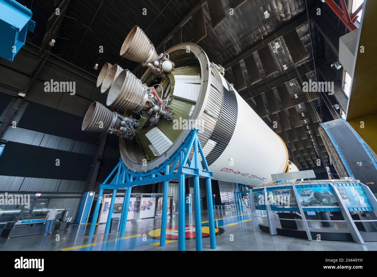 Rocketdyne J2 engines on SII (second stage) of Saturn V Moon Rocket. Davidson Center for Space