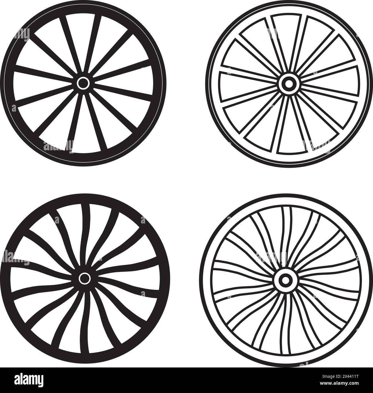 Wooden wheel icon vector illustration simple design Stock Vector