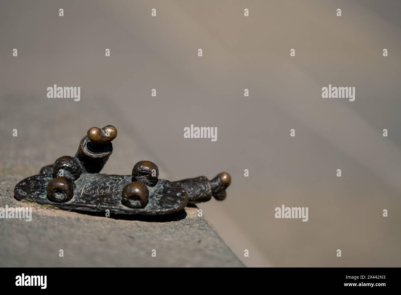 Budapest, Hungary - April 13, 2024: Bronze Among Us mini sculpture by ...